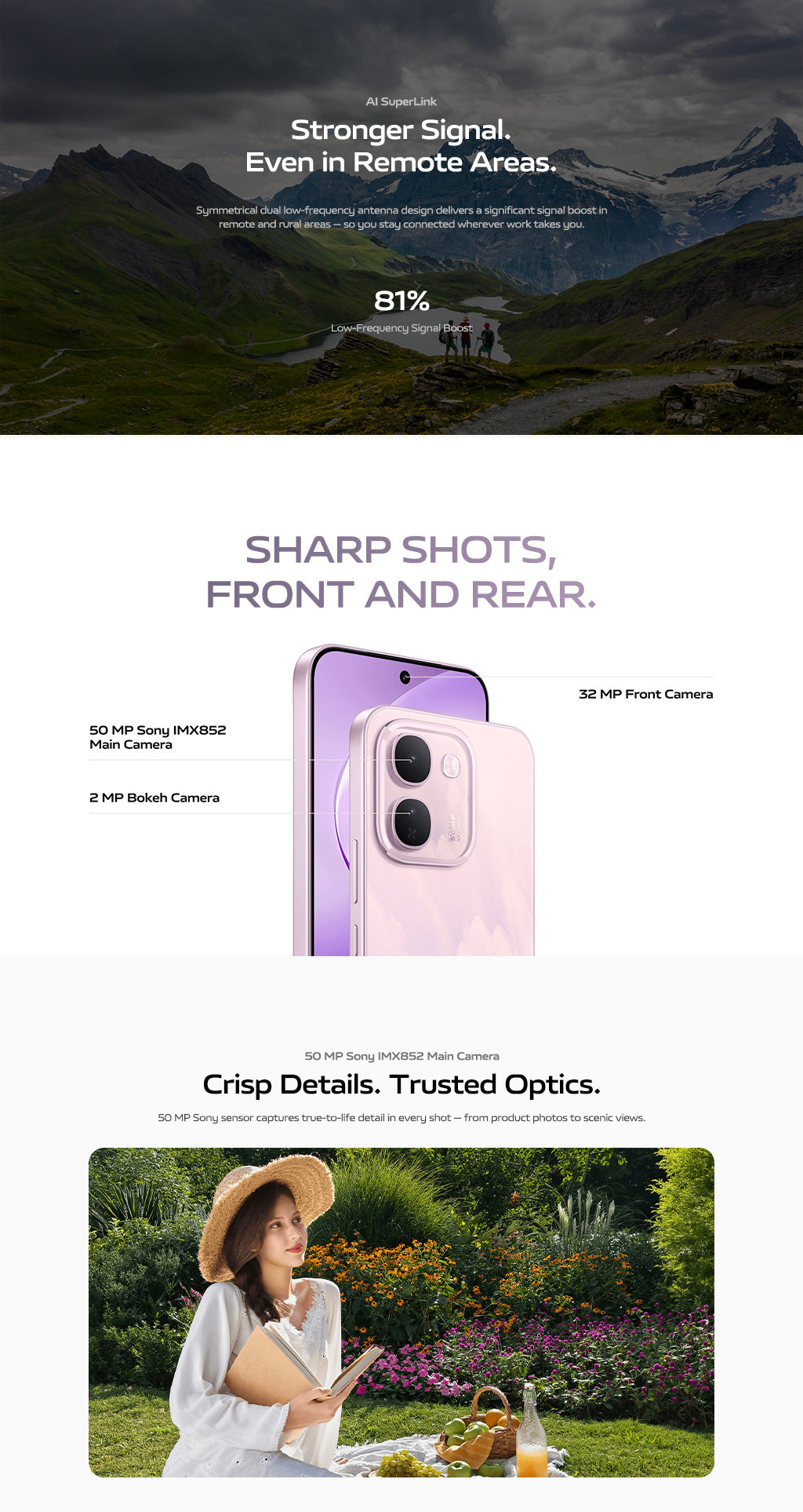 vivo V80 Lite 5G sharp shots, front and rear